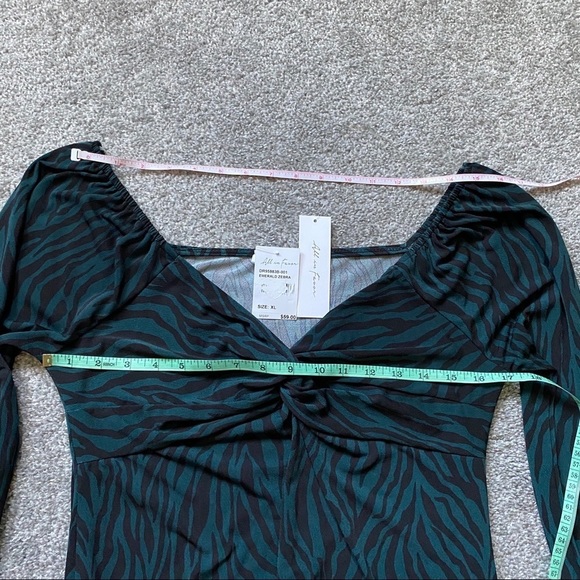 All in Favor Emerald Zebra Bodycon Mini Dress - Picture 6 of 16